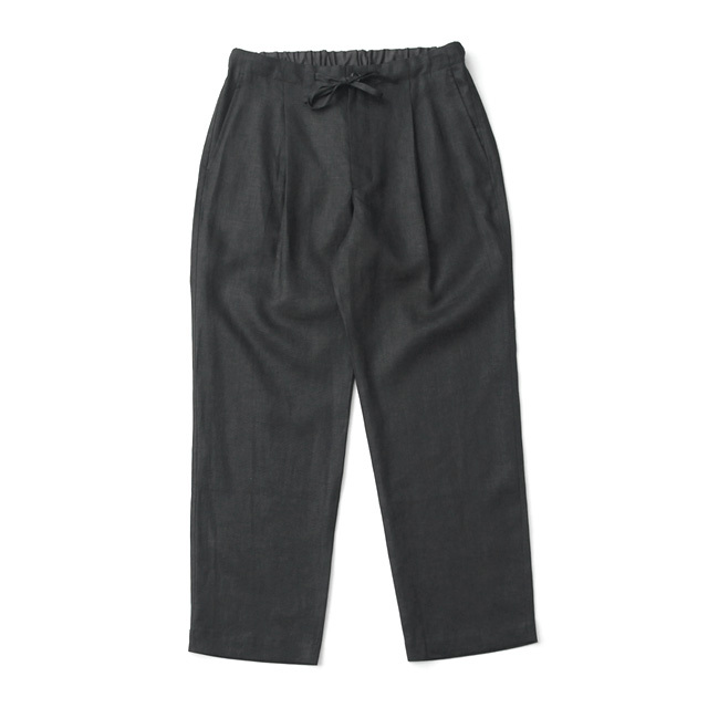 comm. arch. / Linen Easy Trouser - Blackout