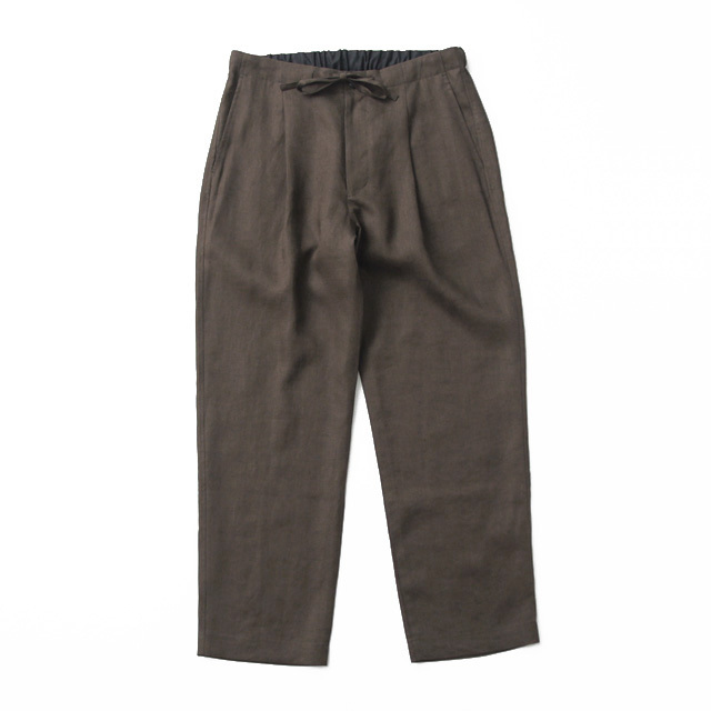 comm. arch. / Linen Easy Trouser - Mud Brown