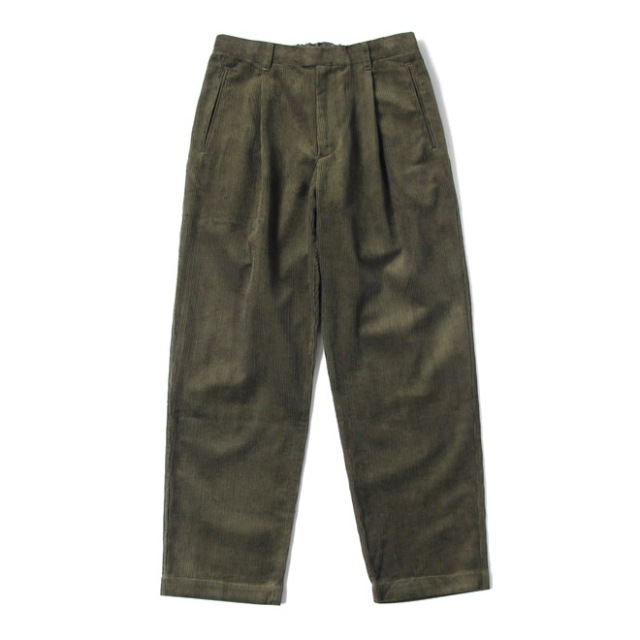 comm. arch. / 8W Organic Corduroy Trousers - Deep Forest