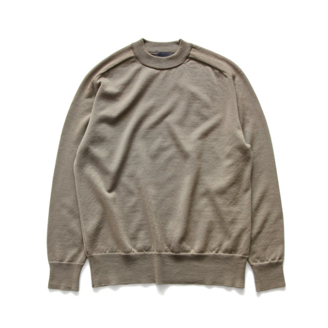comm. arch. / Worsted Merino Mock Neck PO - Mocha Khaki