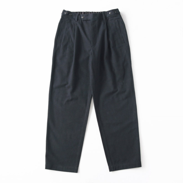 comm. arch. / Flannel Suede Finish Trousers - Blue Hole