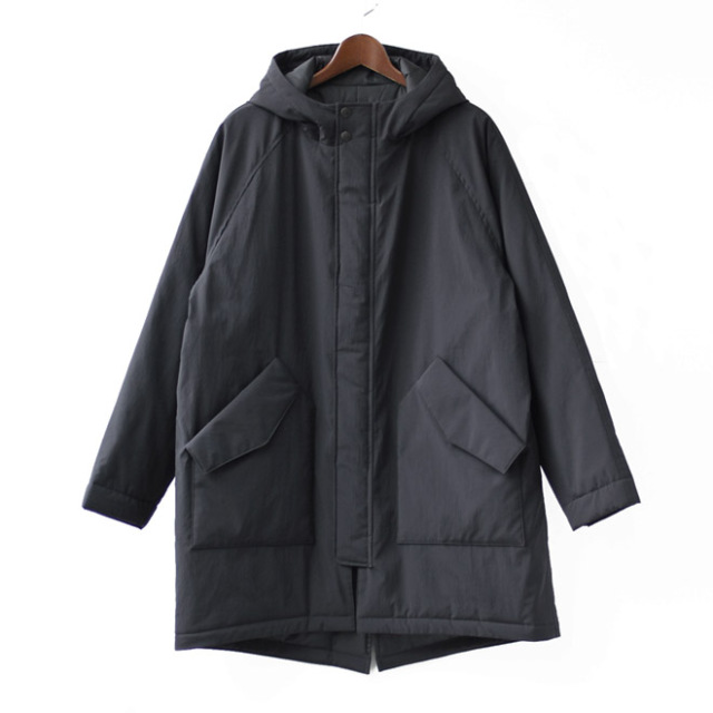 comm. arch. / Nylon Padded Hoodie Coat - Blackout