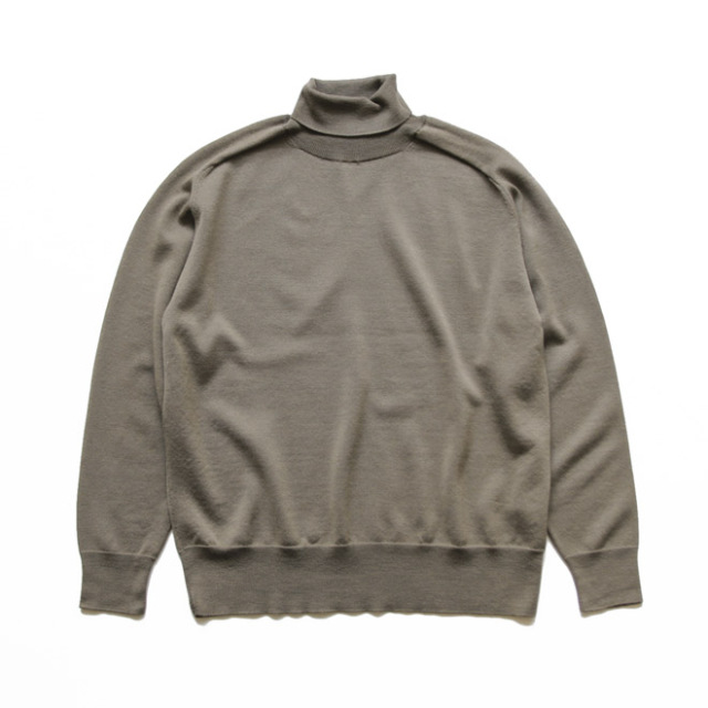 comm. arch. / Worsted Merino High Neck PO - Mocha Khaki