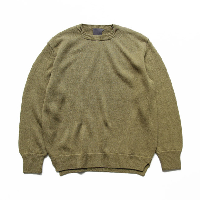 comm. arch. / Hand Framed Co. Linen PO - Lime Khaki