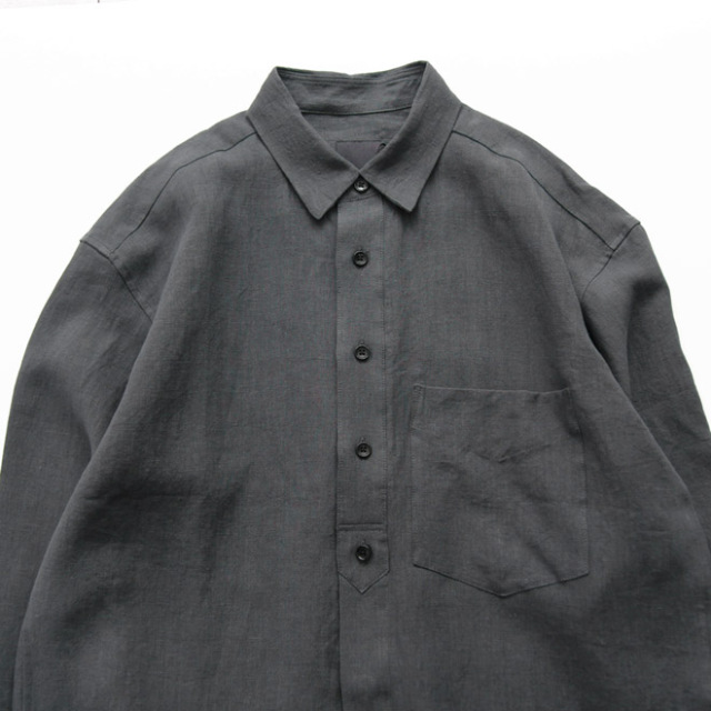 comm. arch. / French Linen Lawn B.D. Shirt - Faded Mid. Gray