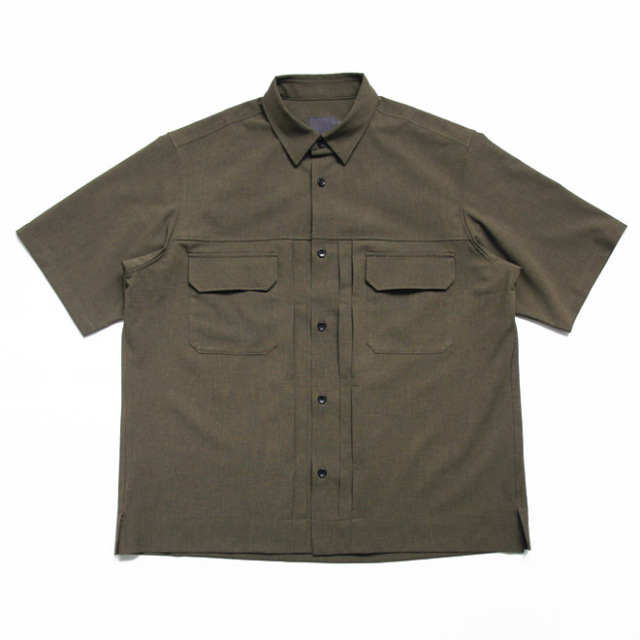 comm. arch. / Poly Ramie Tropical B.D. SS Shirt - Burnt Brown Mix