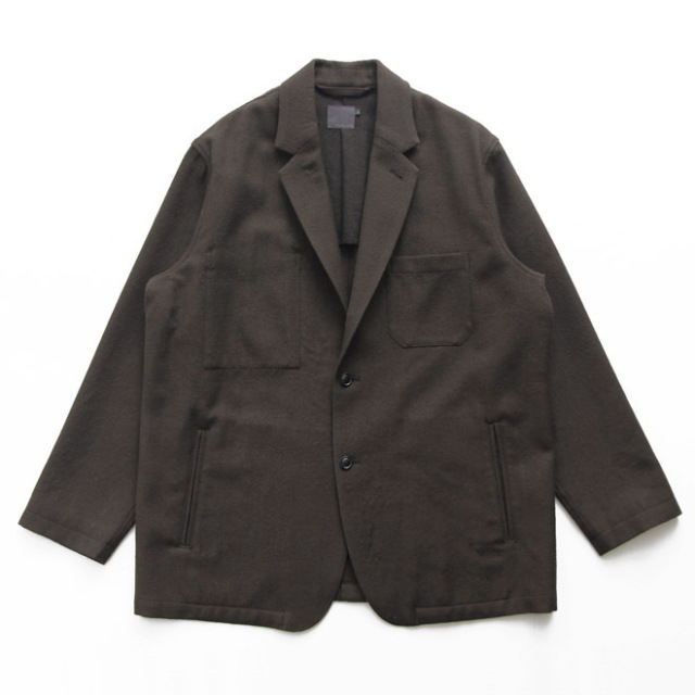 comm. arch. / Virgin Wool Washed Twill Jacket - Burnt Umber