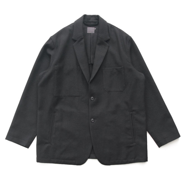 comm. arch. / Virgin Wool Washed Twill Jacket - Blackout