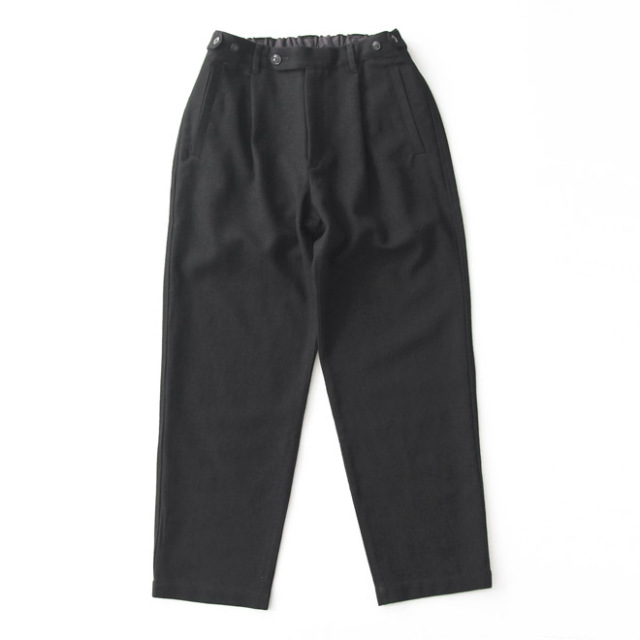 comm. arch. / Virgin Wool Washed Twill Trousers - Blackout