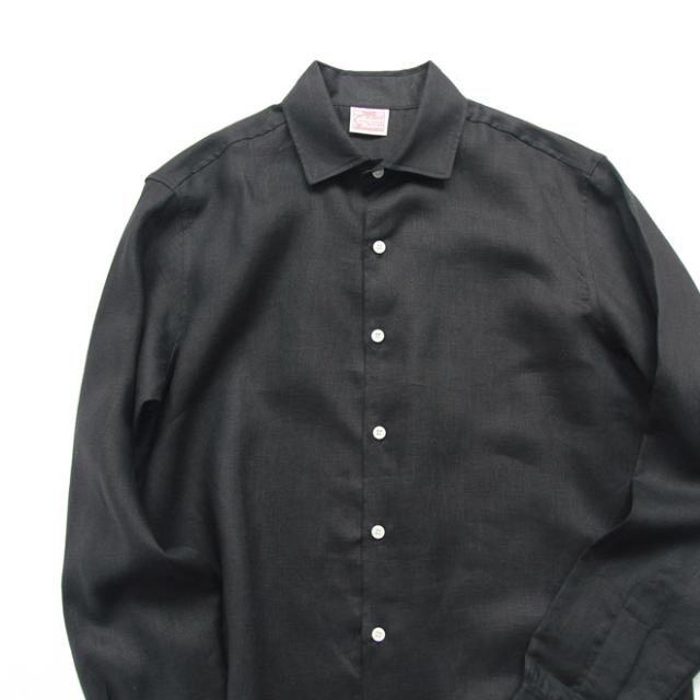 CONCHON QUINETTE /  Farmer Shirts - European Linen Noir