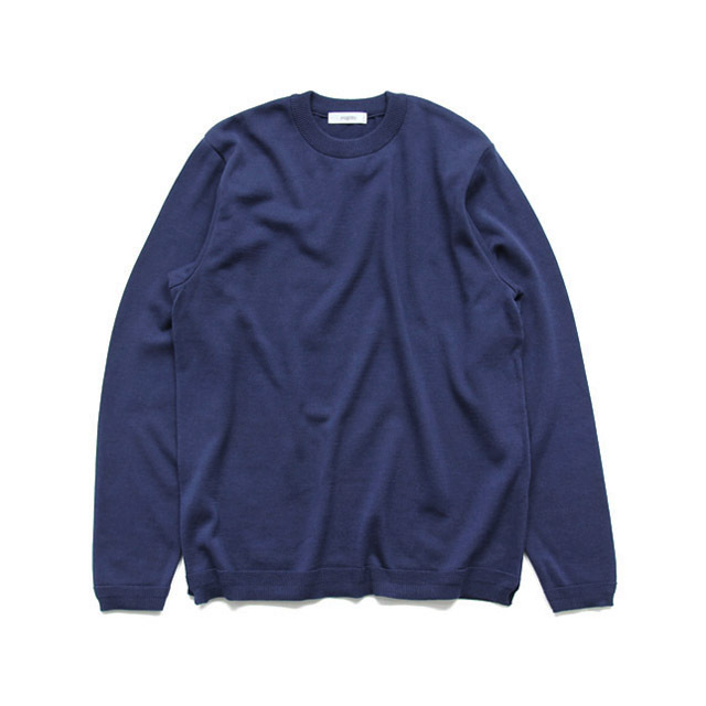 FUJITO / L/S Knit T-Shirt - Midnight Blue