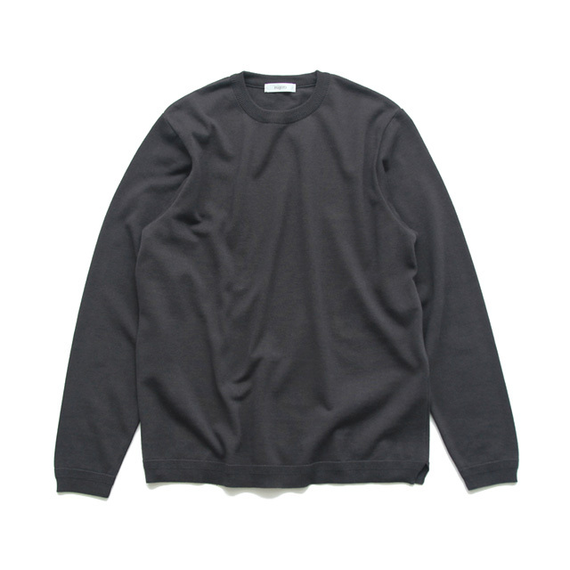 FUJITO / L/S Knit T-Shirt - Charcoal
