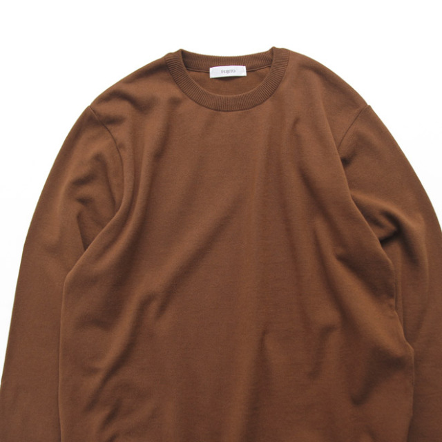 FUJITO / L/S Knit T-Shirt - Brown
