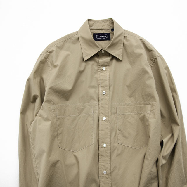HAND ROOM / White Stitched Shirts - Beige