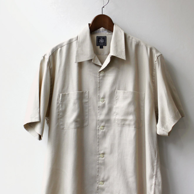 J.PRESS /  Baggy Fit Open Half Sleeve Shirt - Lt.Beige