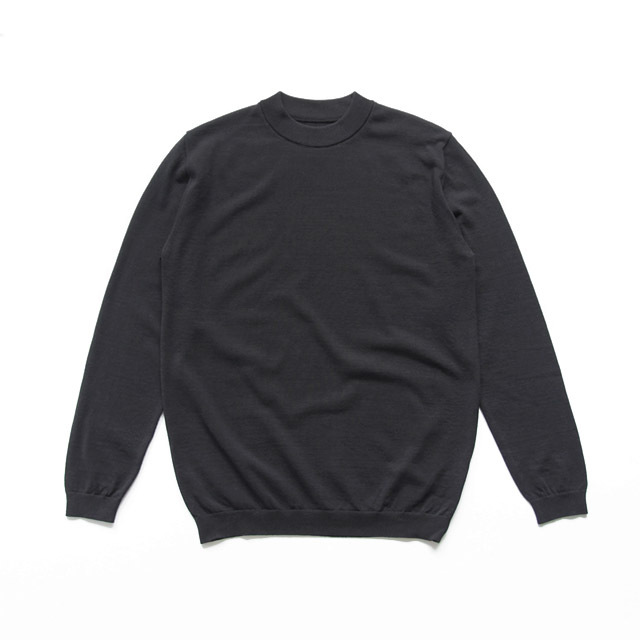 MOONCASTLE ムーンキャッスル ICE COTTON ブラック M MOONCASTLE（ムーンキャッスル） ICE COTTON LONG MOCKNECK - ZABOU
