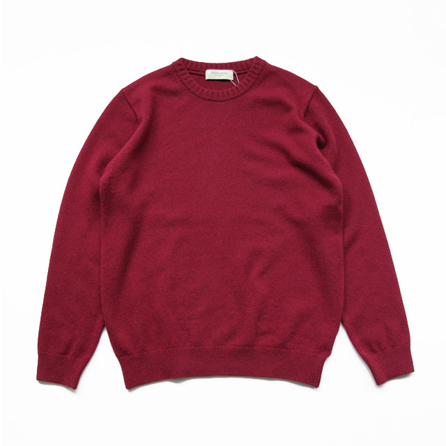 MOONCASTLE / Cashmere Silk Wool Crew Neck - Burgundy