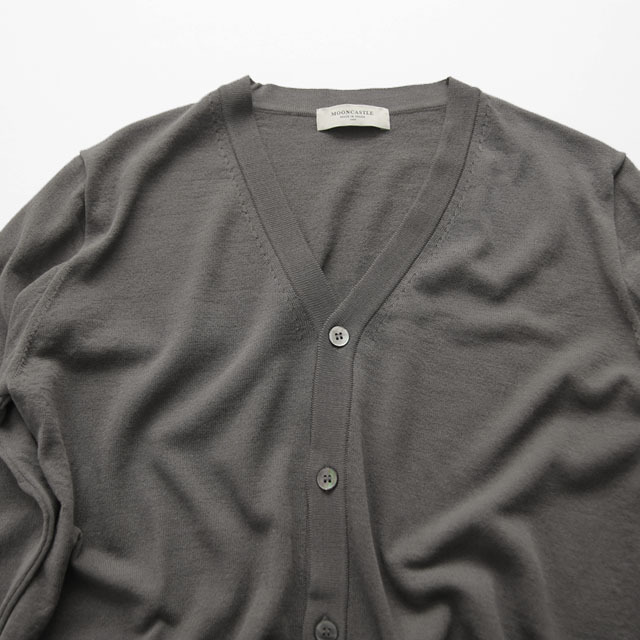 MOONCASTLE / Ice Cotton V Cardigan - Charcoal