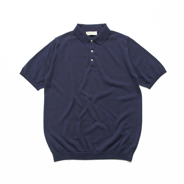 MOONCASTLE / Ice Cotton Knit Polo - Navy