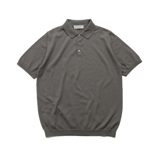 MOONCASTLE / Ice Cotton Knit Polo - Charcoal