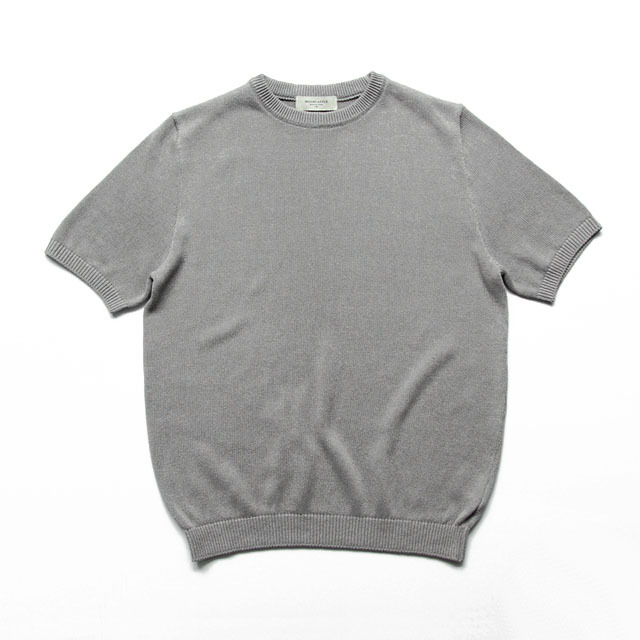 MOONCASTLE / Paper Silk Crew Neck SS Knit - Lt.Grey