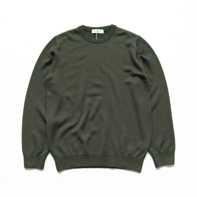 MOONCASTLE / 7G Heavyweight Merino Wool Crewneck - Dk.Olive