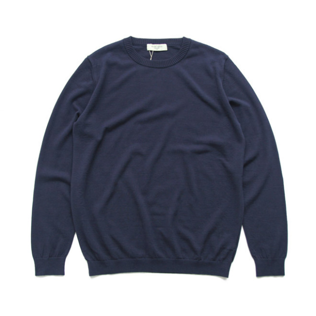 MOONCASTLE / Ice Cotton Crew Neck LS - Navy