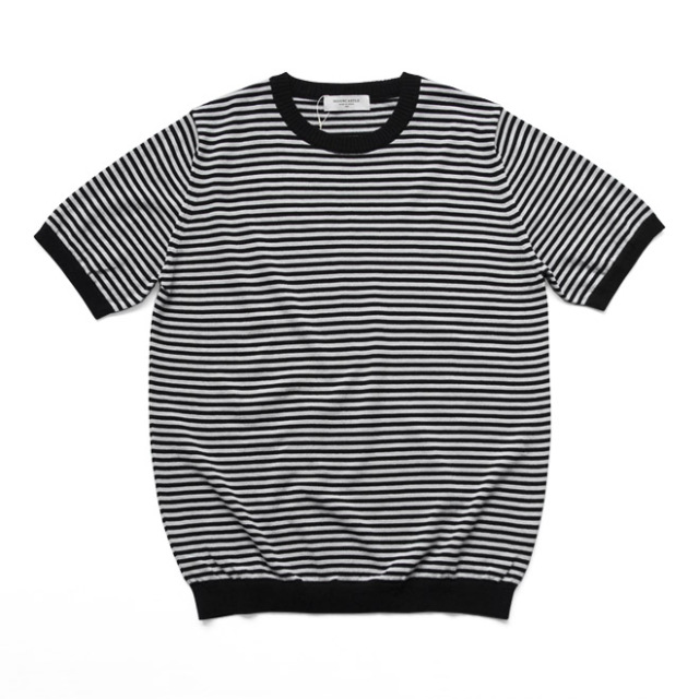 MOONCASTLE / Ice Cotton Knit Tee - Black Border