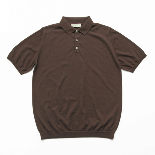 MOONCASTLE / Ice Cotton Knit Polo - Brown