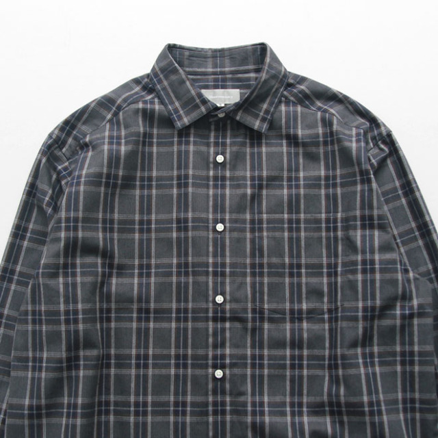 Montmorency / Relax Shirt - Pique Dobby Grey Check