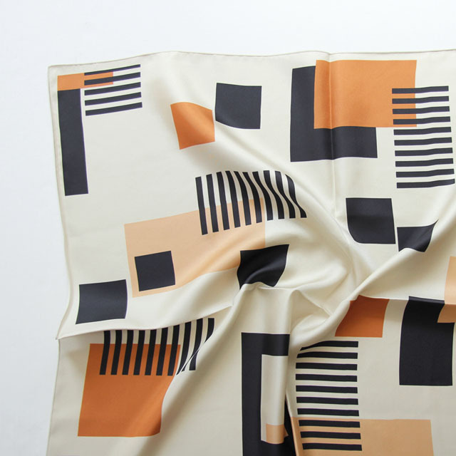 A PIECE OF CHIC / Silk Scarf - Mid Century Ivory