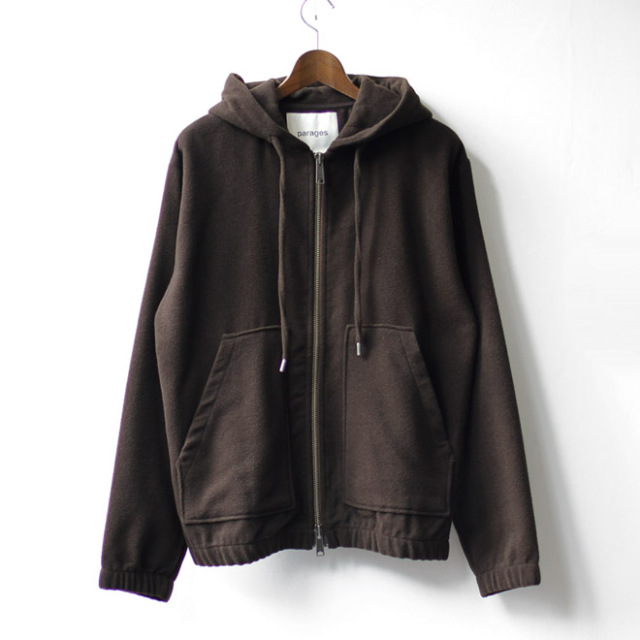 parages / Bloom Wool Hoodie - Marron