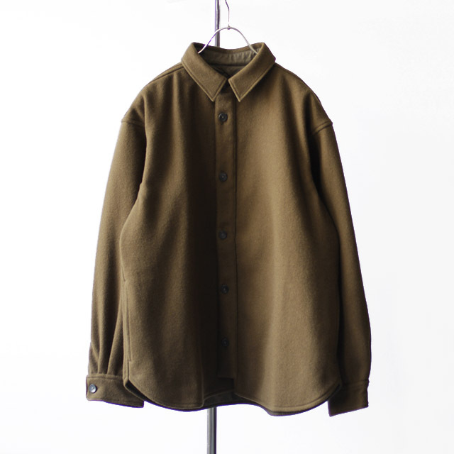 POSTALCO / Free Arm Button Jacket - Solid Wool Walnut