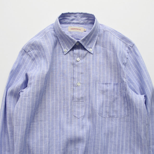 SOUTIENCOL / Remake Polo - Li.Co. Double Stripe Lt.Blue