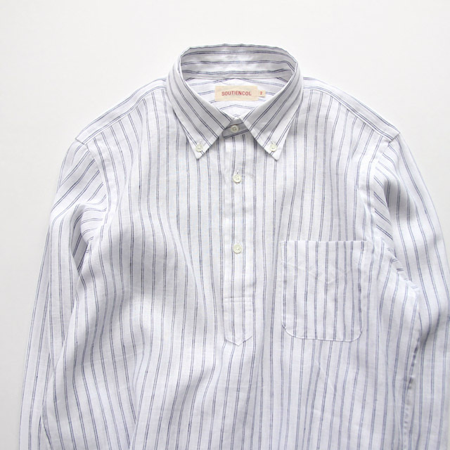 SOUTIENCOL / Remake Polo - Li.Co. Double Stripe White