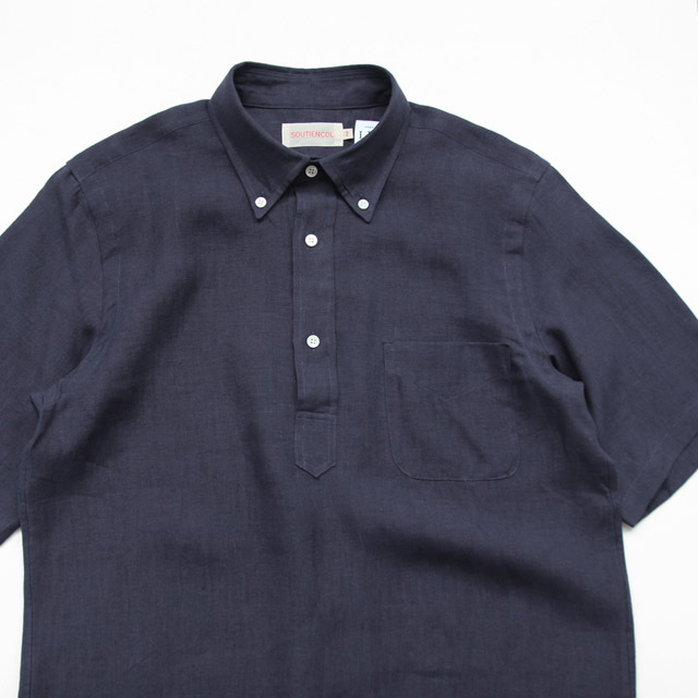 SOUTIENCOL / Remake Polo H - LIBECO Belgian Linen Navy
