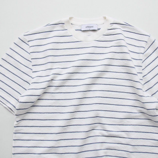 unfeigned / Basic T-Shirt - Terry Marine Stripes