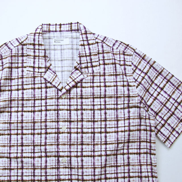 <30% OFF> Universal Works / Road Shirt  - Tie Dye Print Cotton Lilac