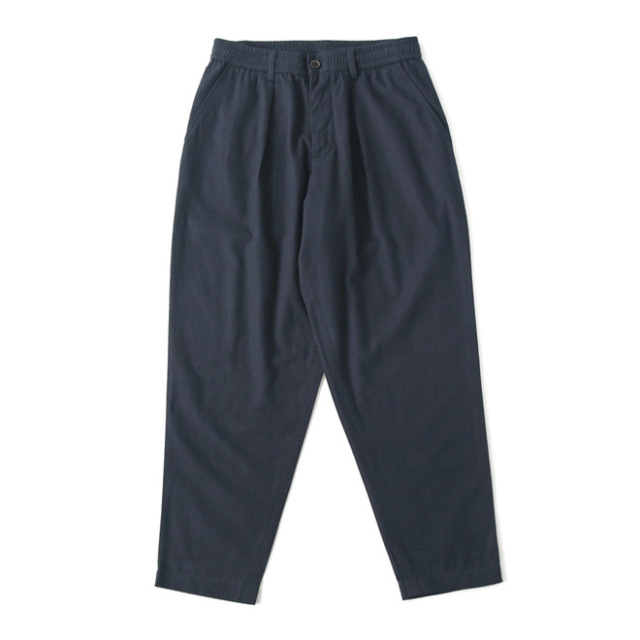 Universal Works / Pleated Track Pant - Brushed Moleskin Navy
