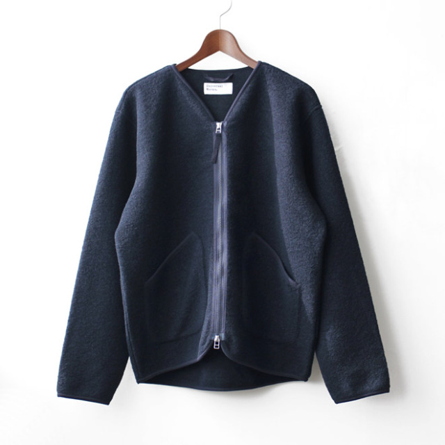Universal Works / Zip Liner Jacket - Wool Fleece Navy