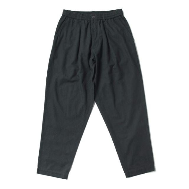 Universal Works / Pleated Track Pant - Brushed Moleskin Black