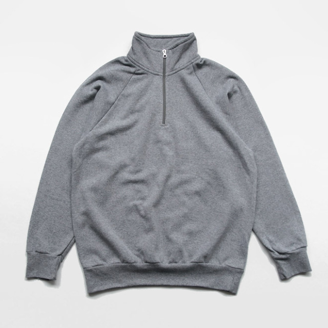 VESTI / Felpa Manica raglan Half Zip - Cenere