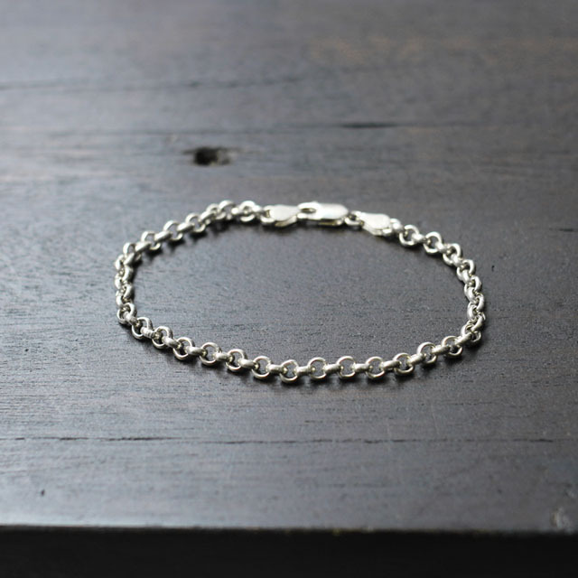 Vintage Accesarries / Siliver Chain Bracelet - ITALY