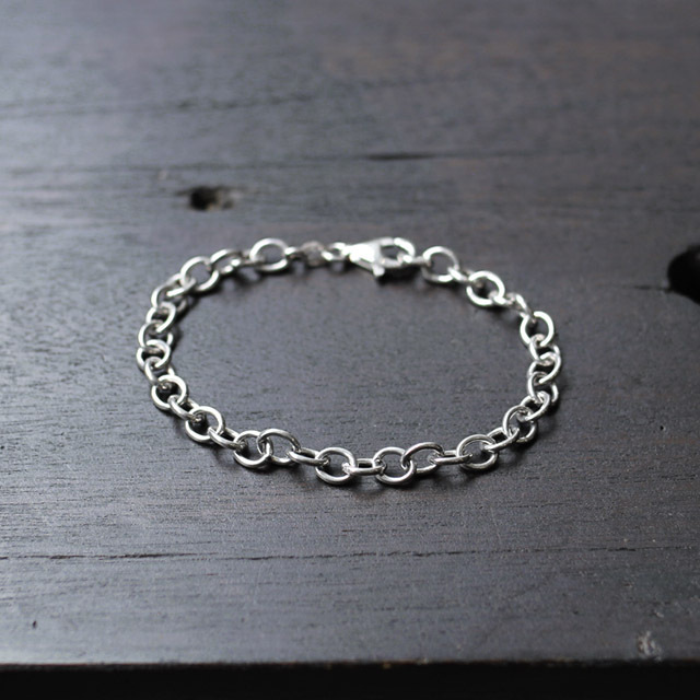 Vintage Accesarries / Siliver Chain Bracelet - ITALY