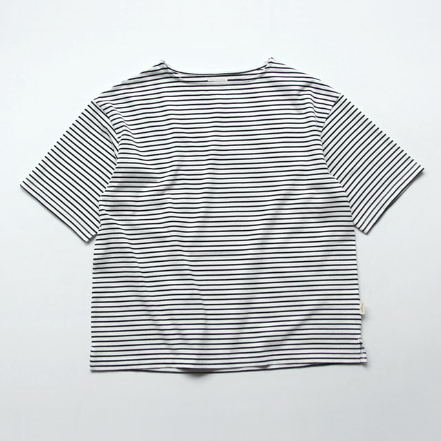 Yarmo / Boat Neck Border Tee - White