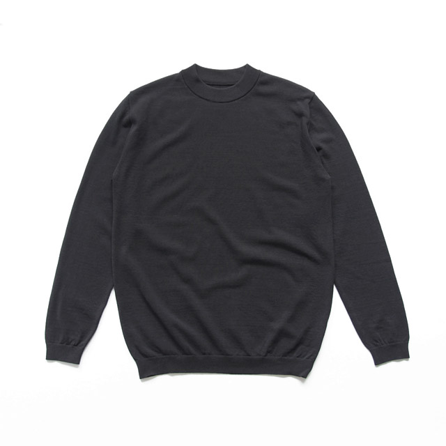 MOONCASTLE / Ice Cotton Mock Neck LS - Black