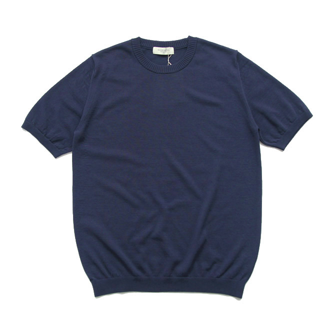 MOONCASTLE / Ice Cotton Knit Tee - Navy