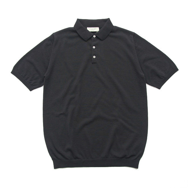 MOONCASTLE / Ice Cotton Knit Polo - Black