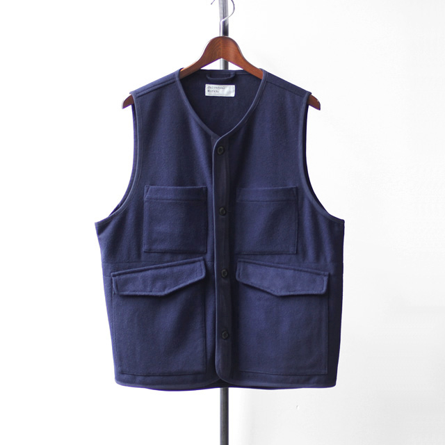 Universal Works / 4 Pocket Gilet - Melton Navy