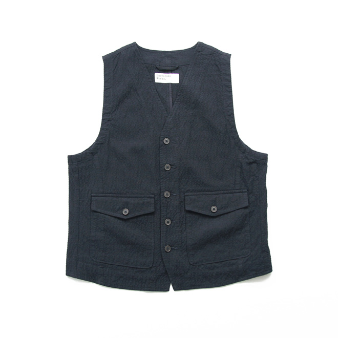 Universal Works / Field Waistcoat - Ospina Cotton Dk.Navy